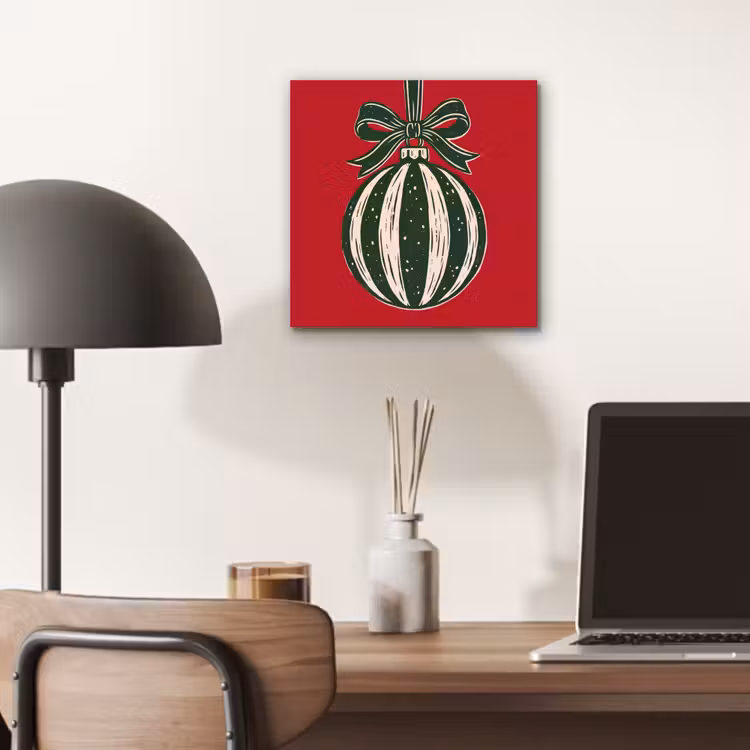 Alu-Dibond-Bild - Weihnachtskugel – Weihnachten – Rot — 6