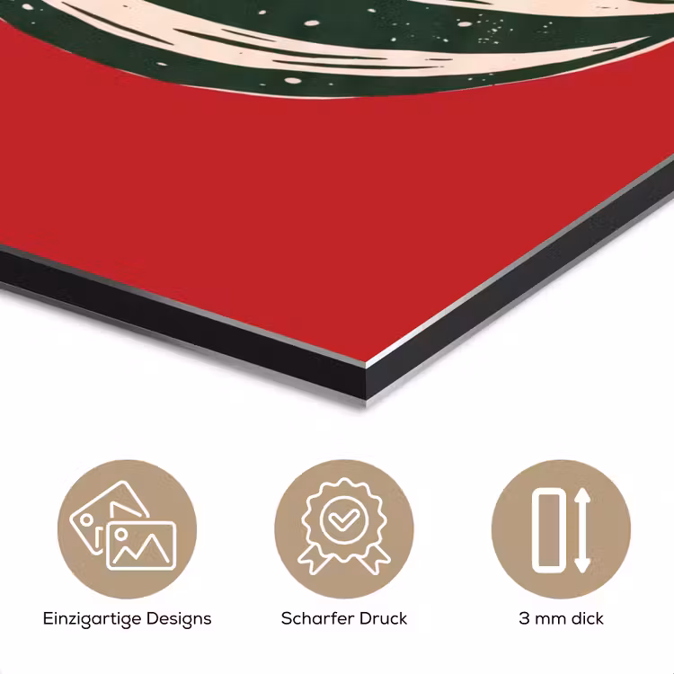 Alu-Dibond-Bild - Weihnachtskugel – Weihnachten – Rot — 7