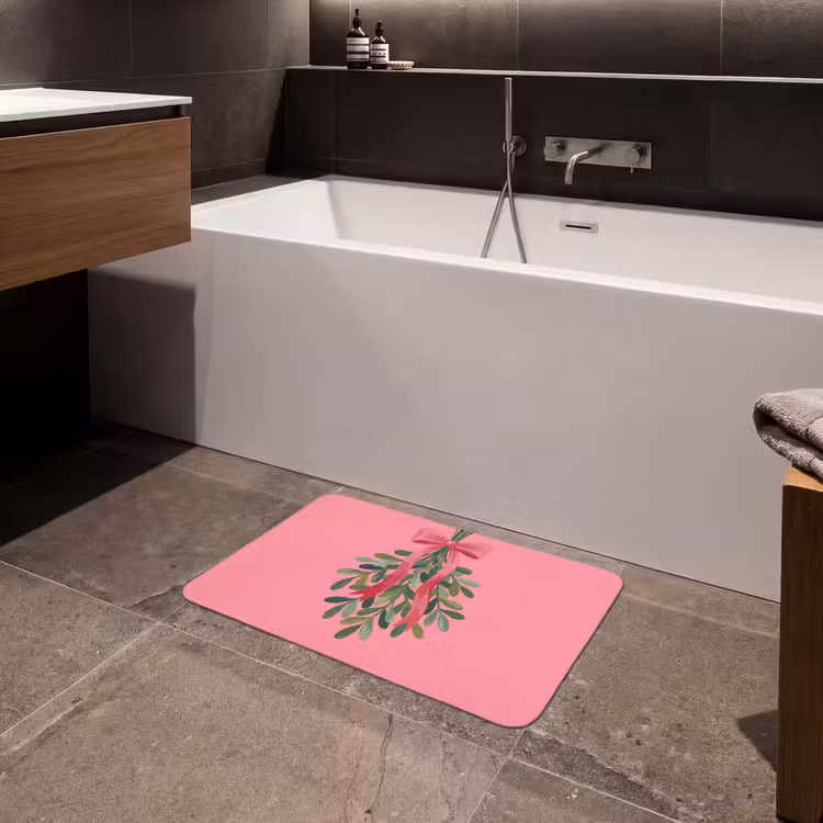 Badematte - Pflanze – Band – Rosa — 4