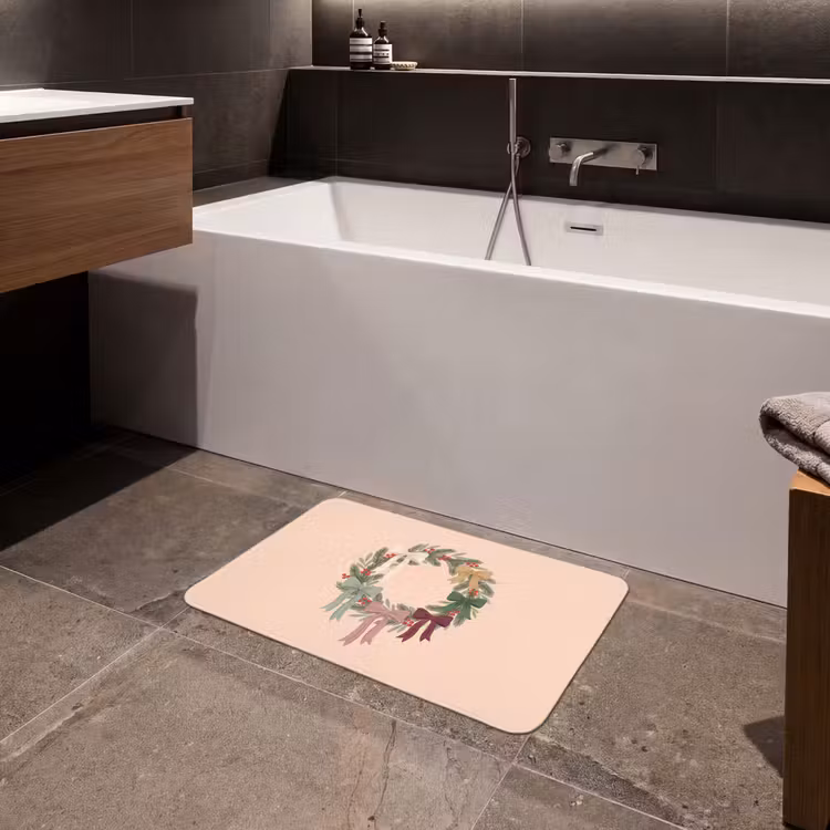 Badematte - Weihnachtskranz – Schleifen – Weihnachten — 4
