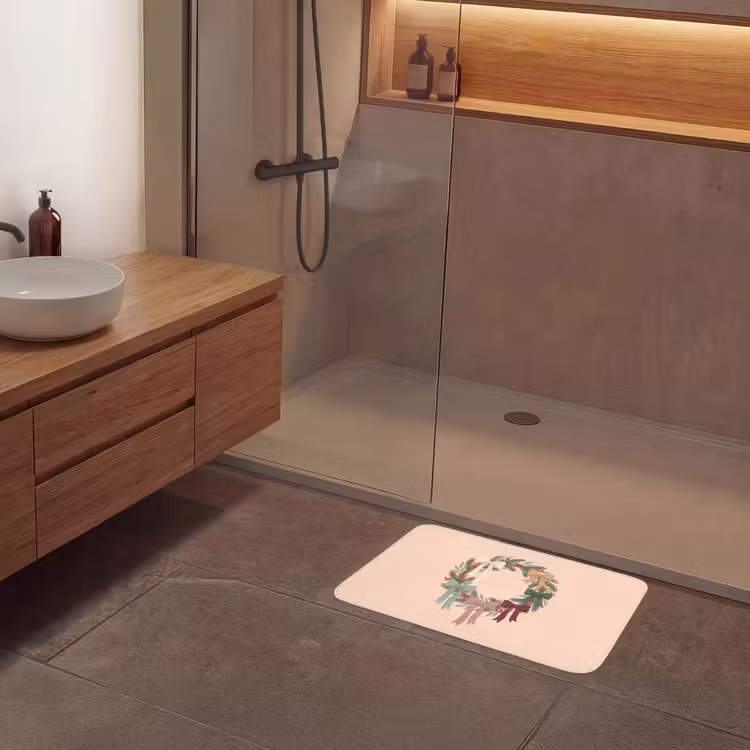 Badematte - Weihnachtskranz – Schleifen – Weihnachten — 8