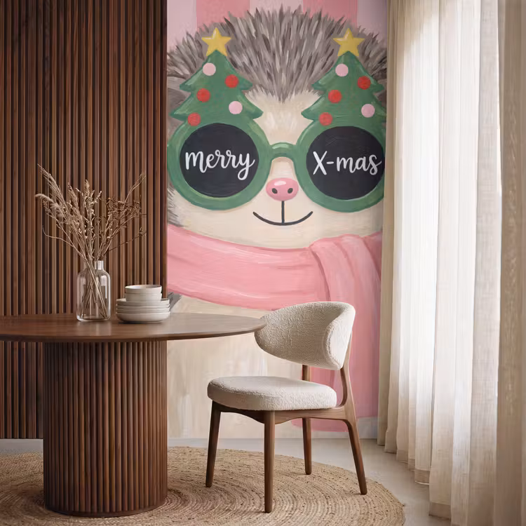 Tapete - Igel – Weihnachten – Illustration — 4