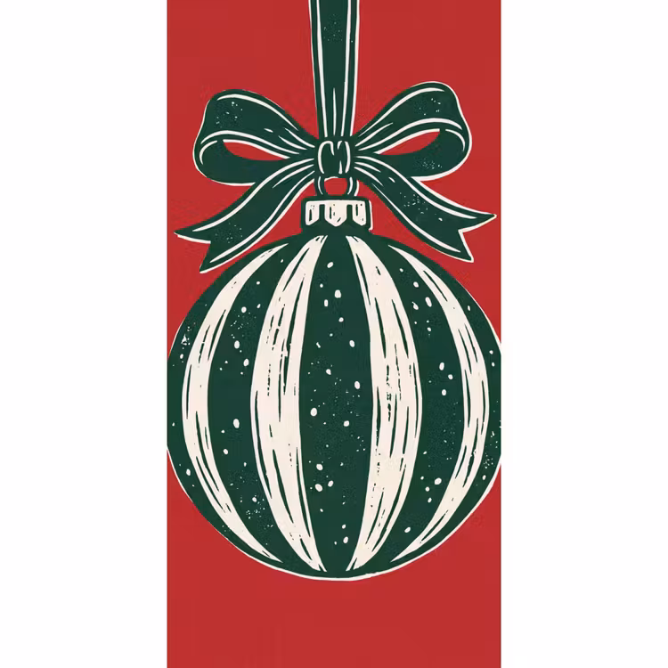 Tapete - Weihnachtskugel – Weihnachten – Rot — 2