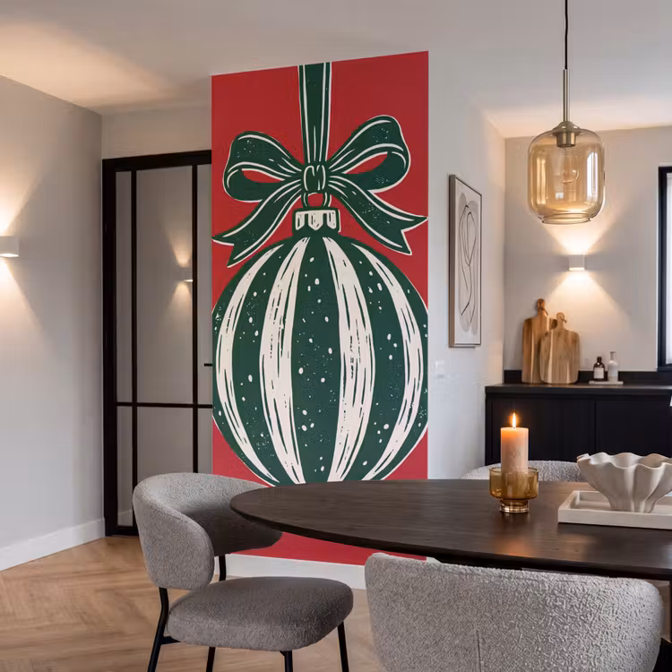 Tapete - Weihnachtskugel – Weihnachten – Rot — 5