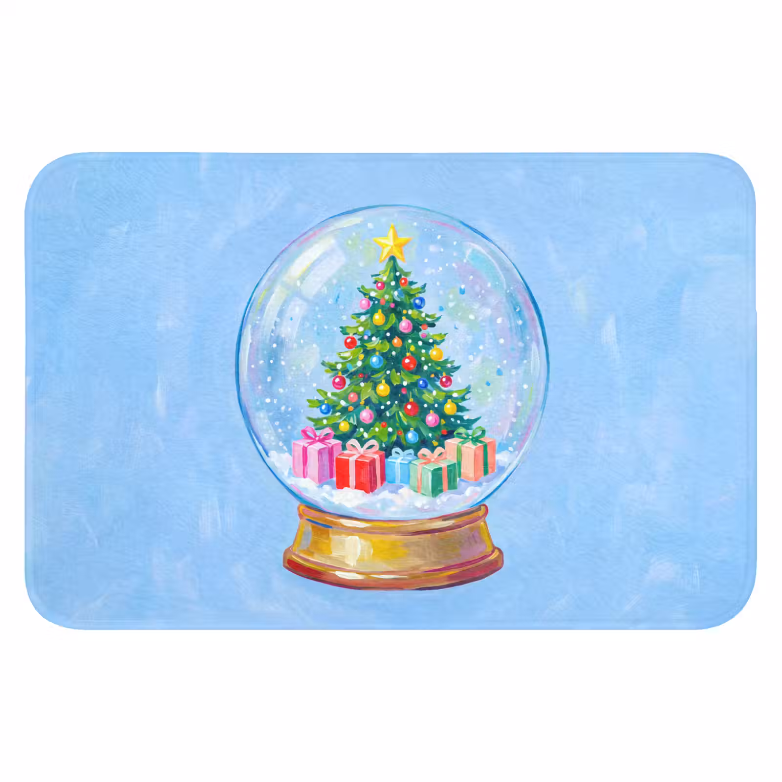 Badematte - Schneekugel – Weihnachten – Geschenke — 1