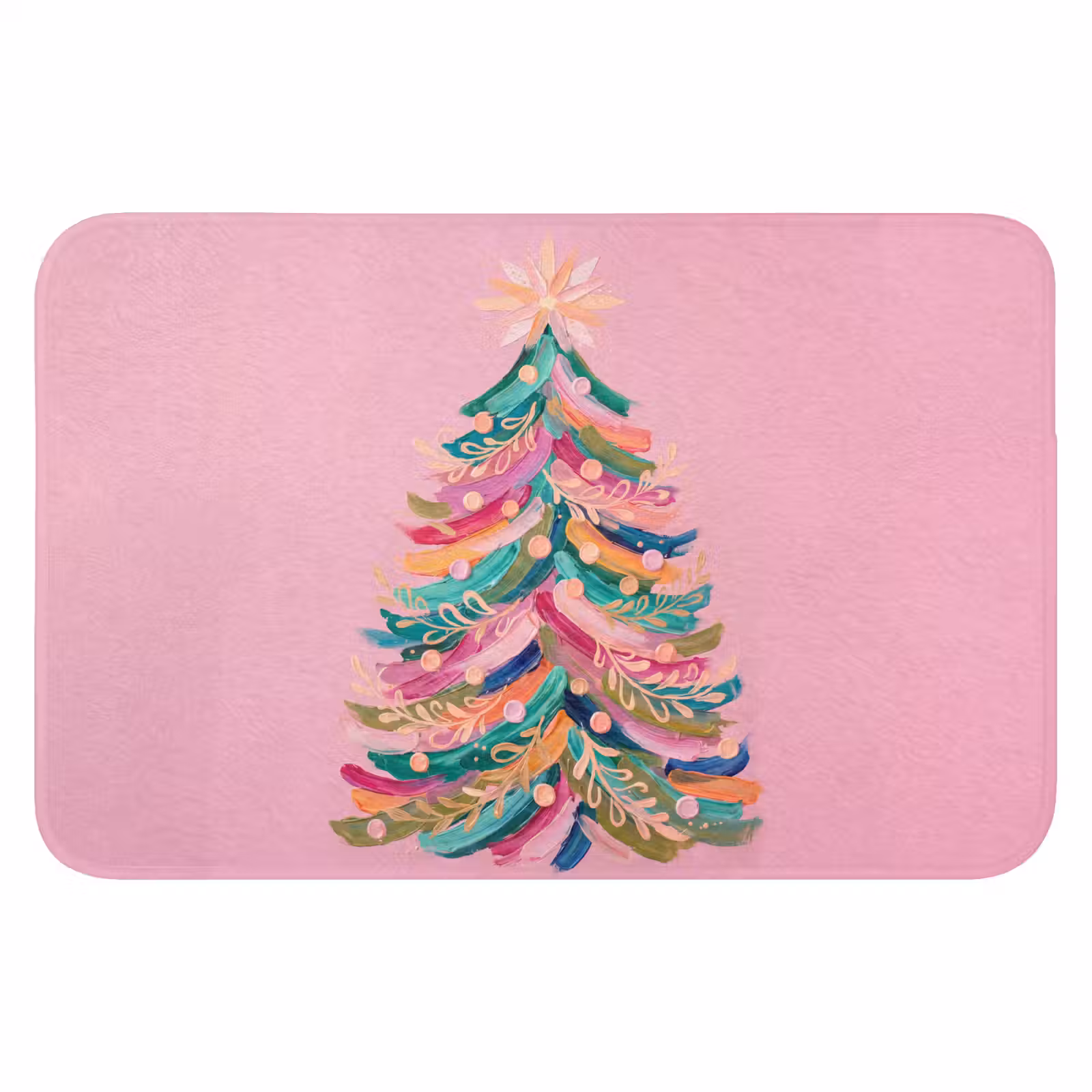 Badematte - Weihnachtsbaum – Abstrakt – Bunt — 1