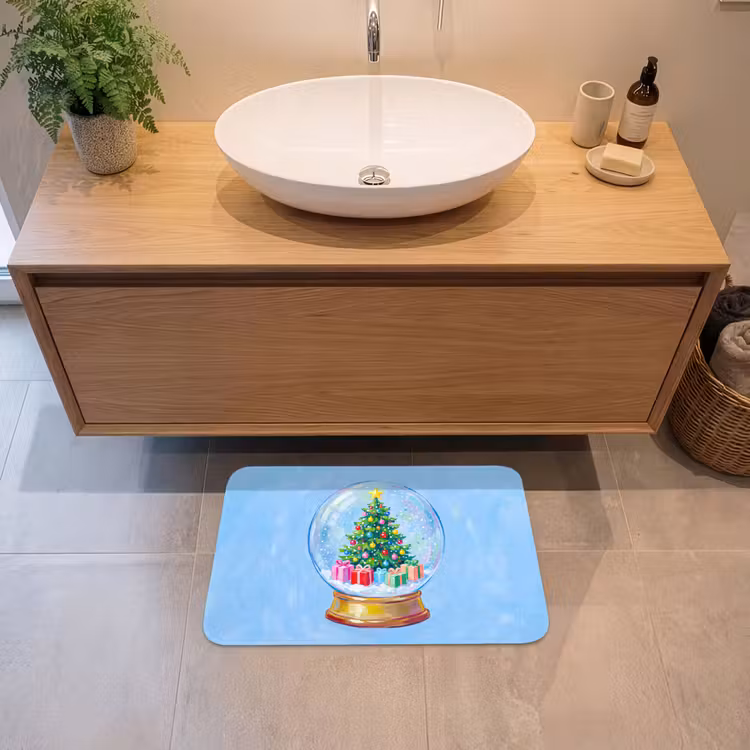 Badematte - Schneekugel – Weihnachten – Geschenke — 2