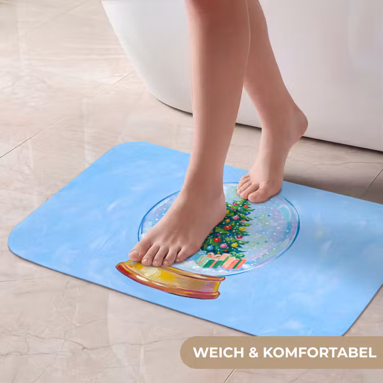 Badematte - Schneekugel – Weihnachten – Geschenke — 5