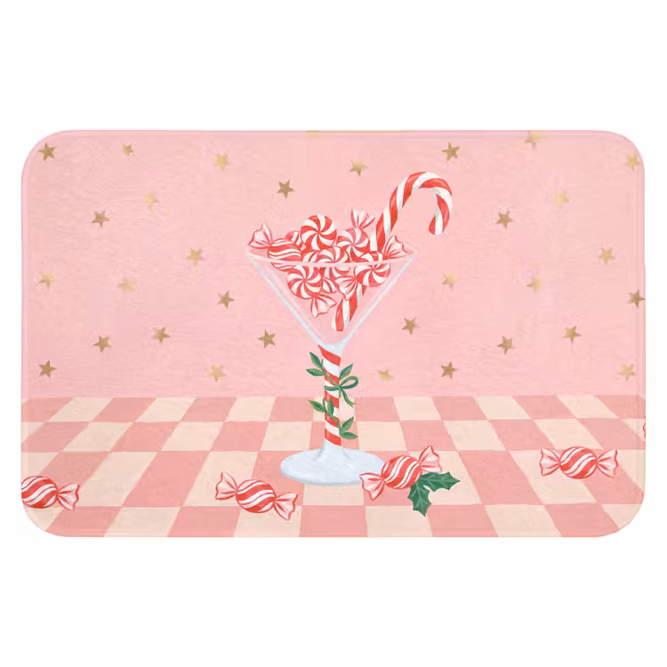 Badematte - Süßigkeiten – Glas – Rosa — 1