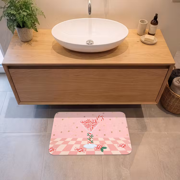 Badematte - Süßigkeiten – Glas – Rosa — 2