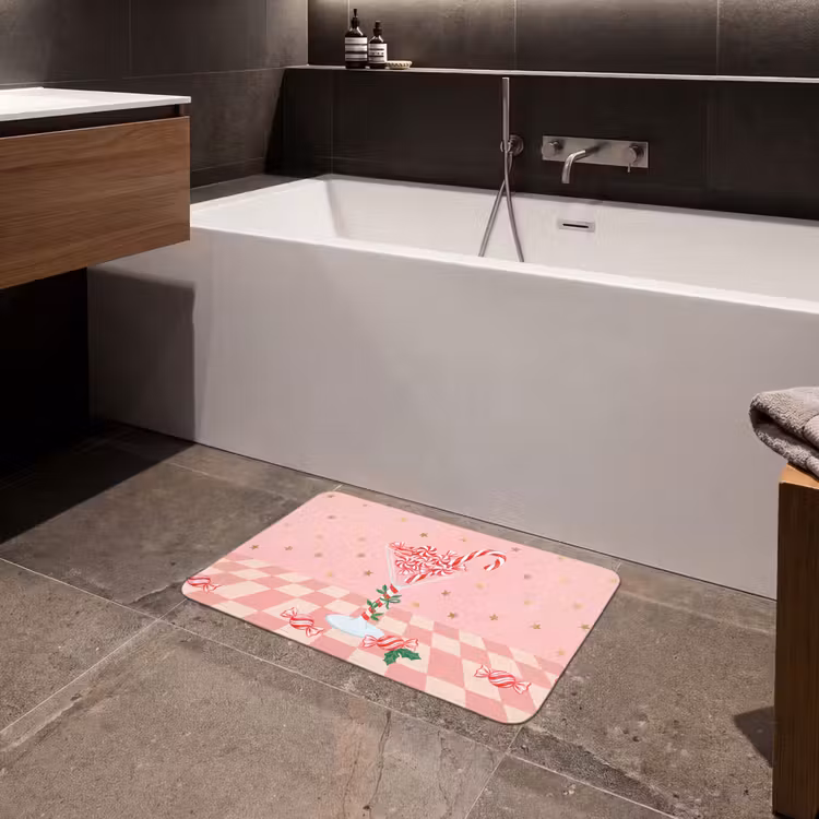 Badematte - Süßigkeiten – Glas – Rosa — 4
