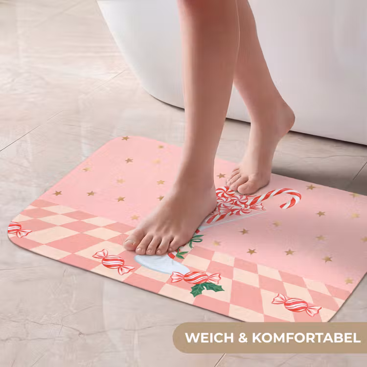 Badematte - Süßigkeiten – Glas – Rosa — 5