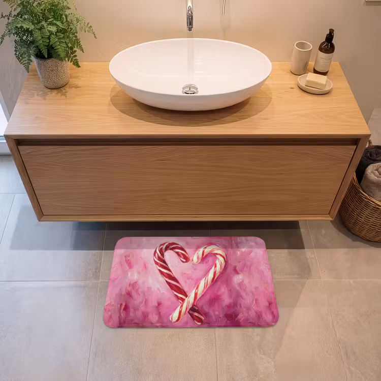 Badematte - Süßigkeiten – Herz – Rosa — 2