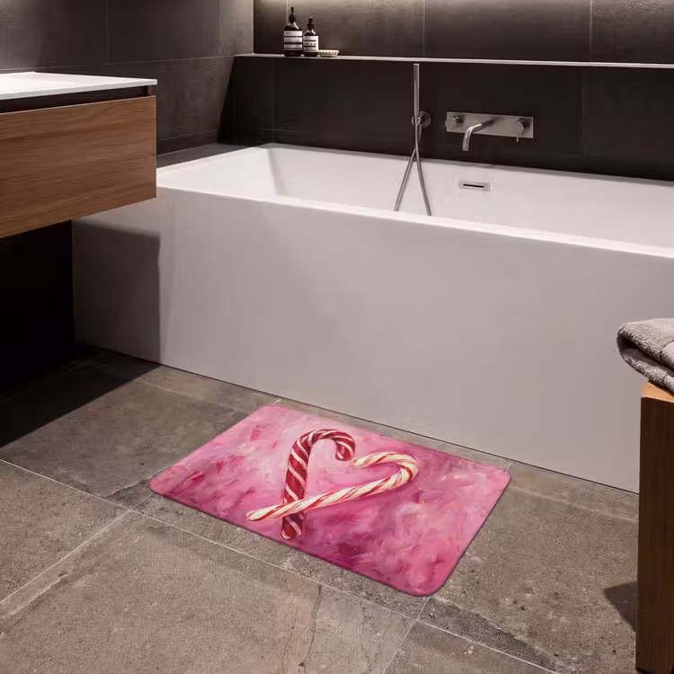 Badematte - Süßigkeiten – Herz – Rosa — 4