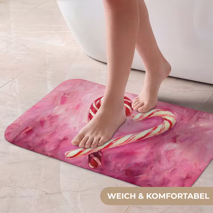 Badematte - Süßigkeiten – Herz – Rosa — 5
