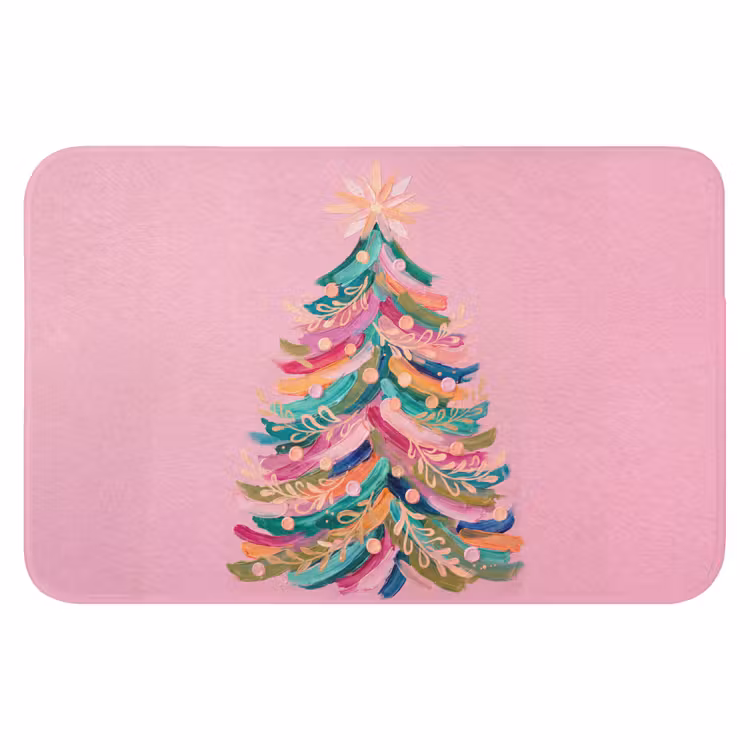 Badematte - Weihnachtsbaum – Abstrakt – Bunt — 1