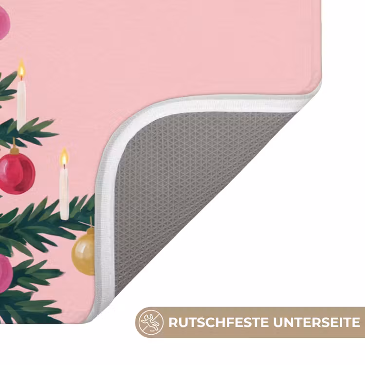 Badematte - Weihnachtsbaum – Weihnachten – Rosa — 3