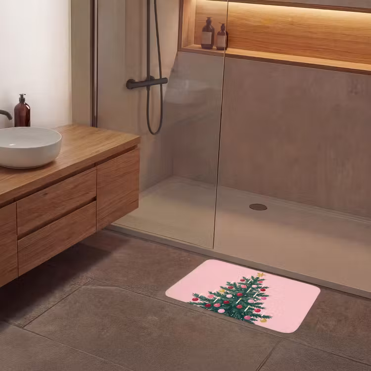 Badematte - Weihnachtsbaum – Weihnachten – Rosa — 8