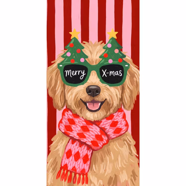 Tapete - Hund – Weihnachten – Rot — 2