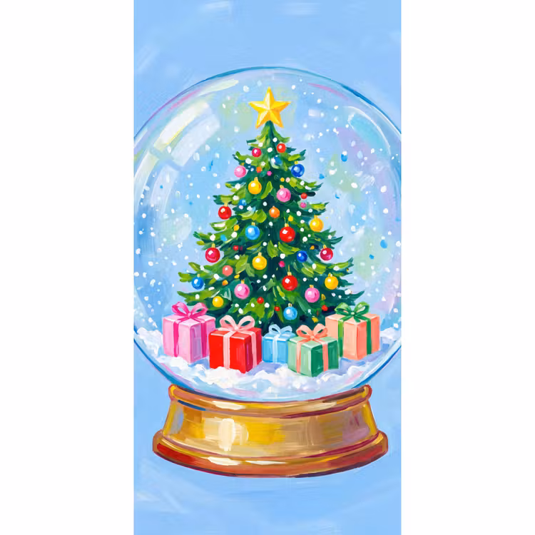 Tapete - Schneekugel – Weihnachten – Geschenke — 2