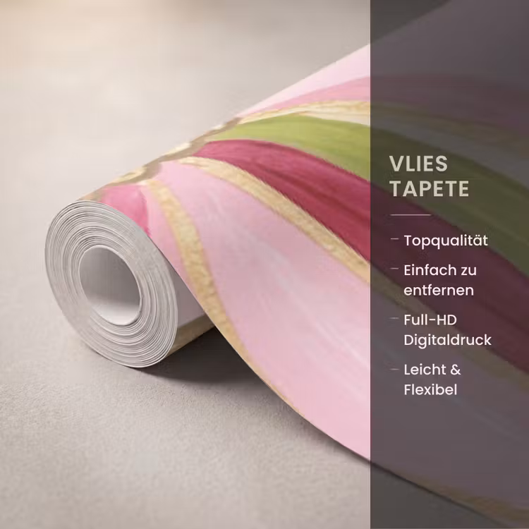 Tapete - Weihnachtsdekoration – Gestreift – Rosa — 3
