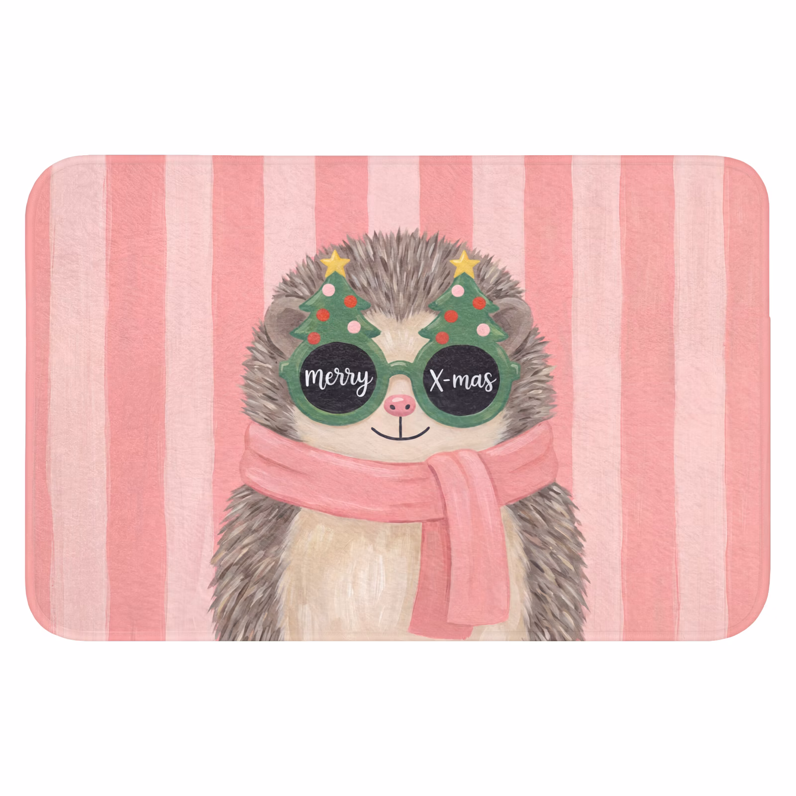 Badematte - Igel – Weihnachten – Illustration — 1