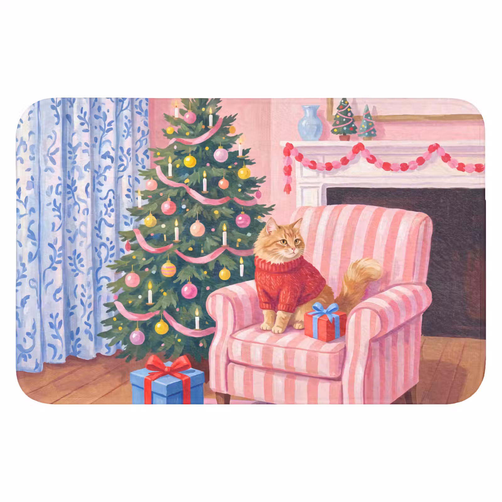 Badematte - Katze – Weihnachten – Inneneinrichtung — 1