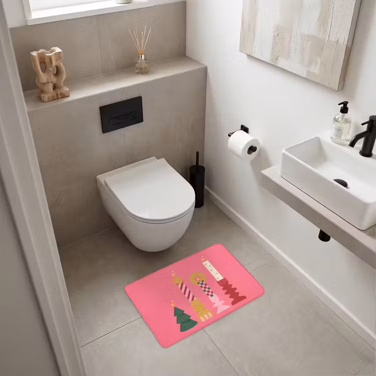 Badematte - Kerzen – Party – Rosa — 6