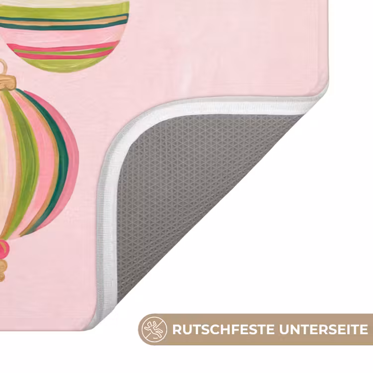 Badematte - Weihnachtsdekoration – Gestreift – Rosa — 3