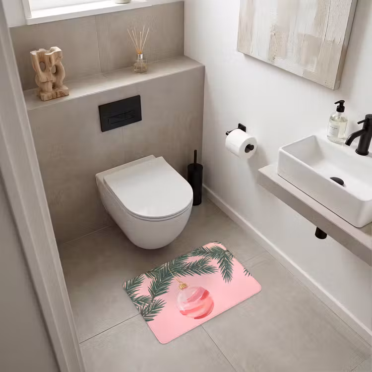 Badematte - Weihnachtskugel – Rosa – Weihnachten — 6