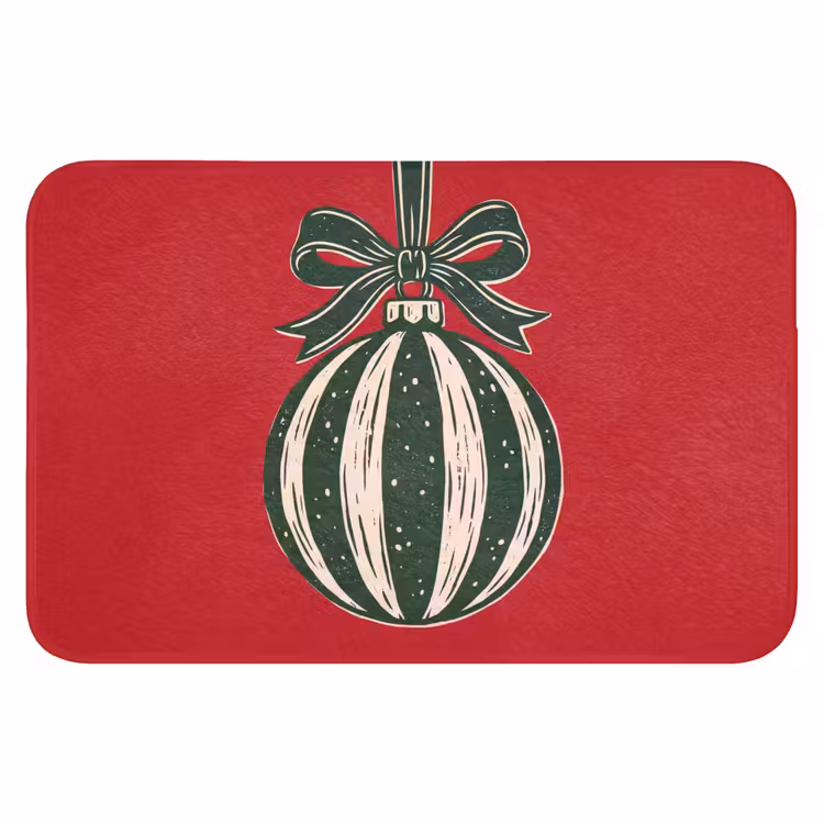 Badematte - Weihnachtskugel – Weihnachten – Rot — 1