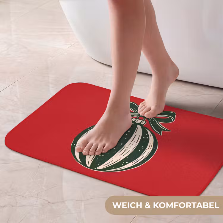 Badematte - Weihnachtskugel – Weihnachten – Rot — 5