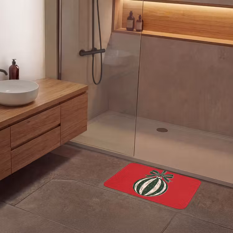 Badematte - Weihnachtskugel – Weihnachten – Rot — 8