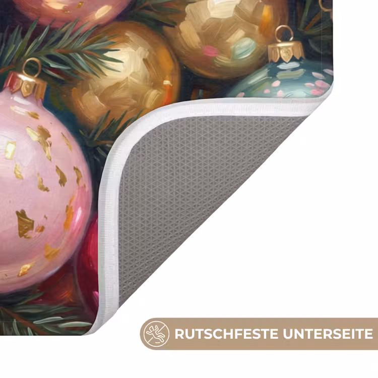 Badematte - Weihnachtskugeln – Bunt – Festlich — 3