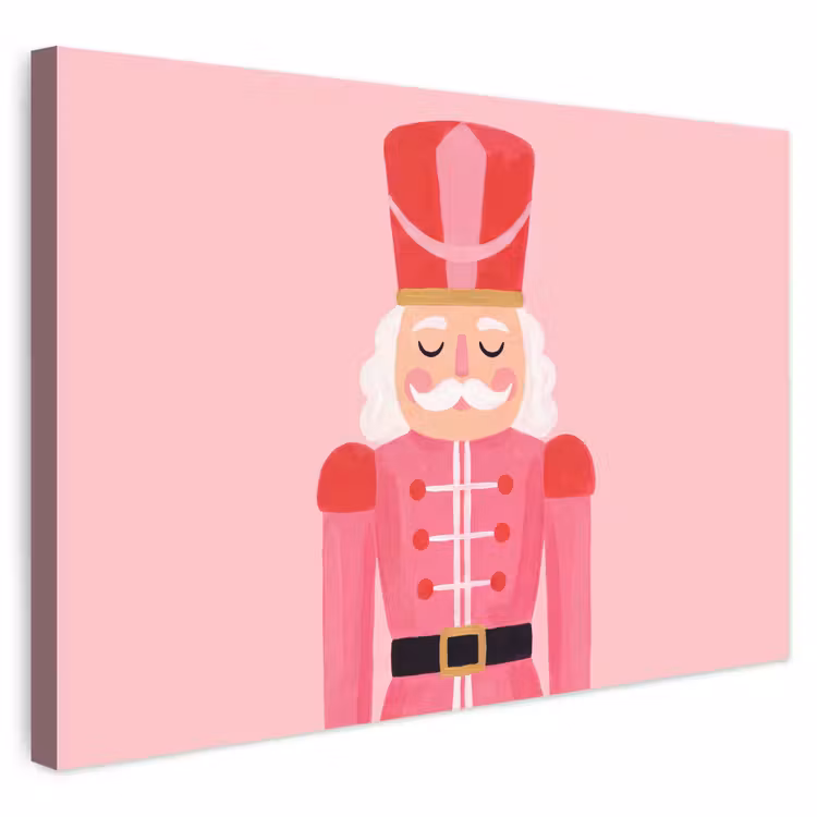 Outdoor Leinwand - Nussknacker – rosa Illustration — 1