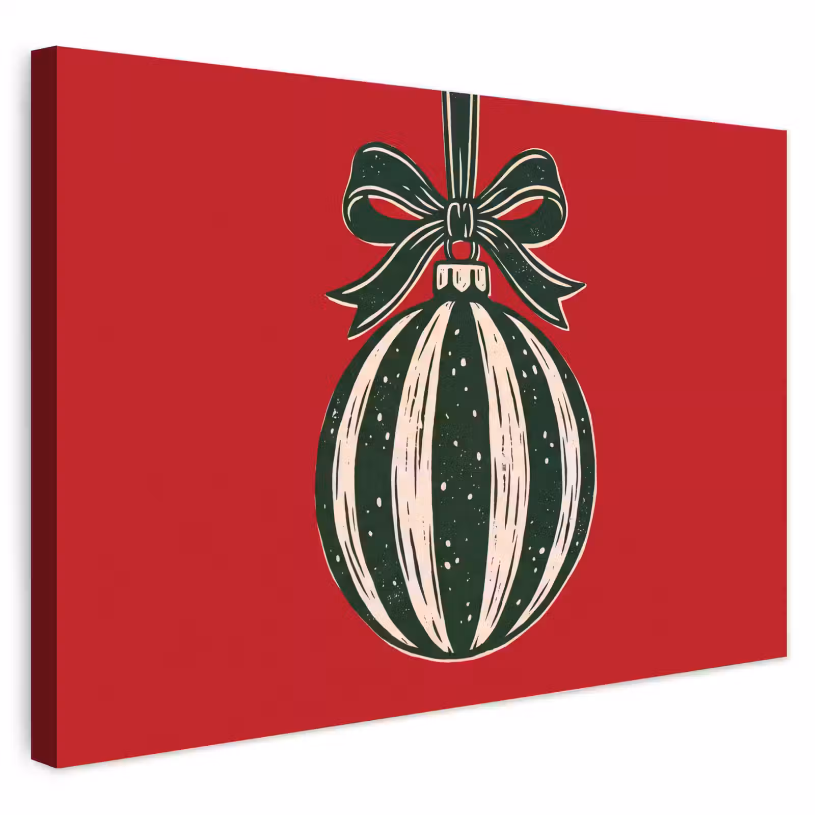 Outdoor Leinwand - Weihnachtskugel – Weihnachten – Rot — 1