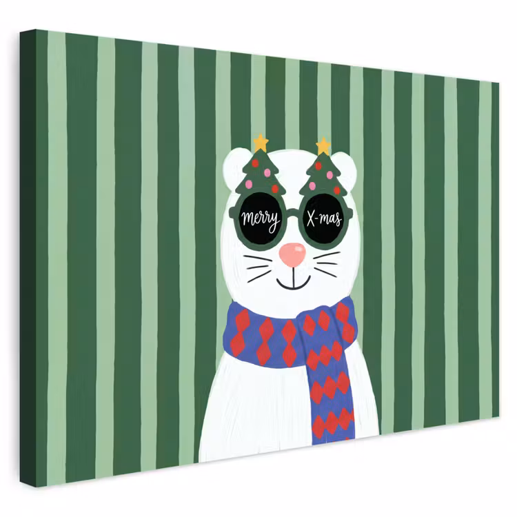 Outdoor Leinwand - Tier – Winter – Cartoon — 1