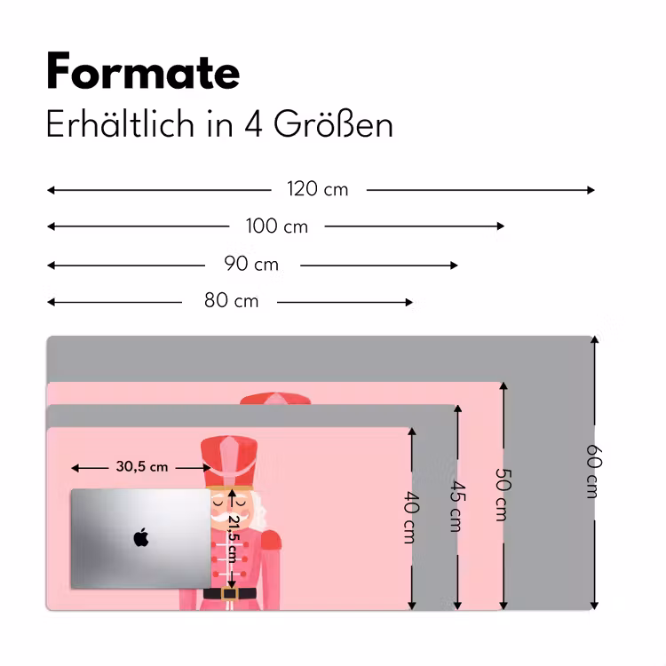 Schreibtischunterlage - Nussknacker – rosa Illustration — 5