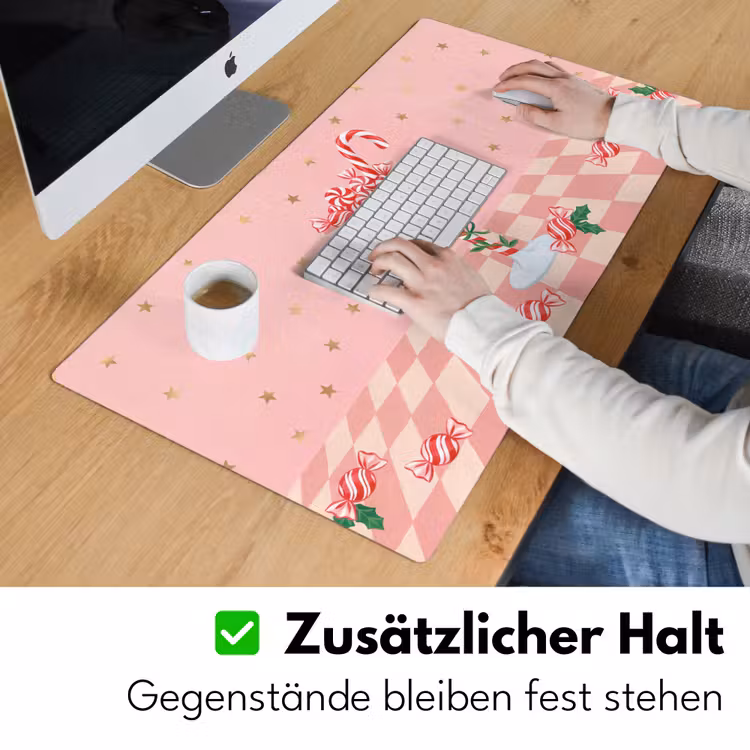 Schreibtischunterlage - Süßigkeiten – Glas – Rosa — 3
