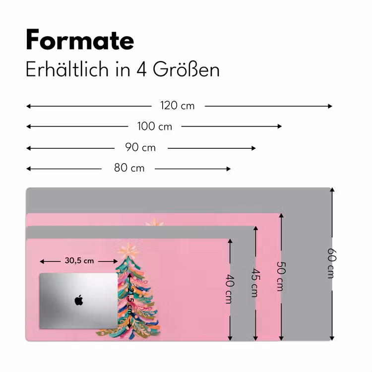 Schreibtischunterlage - Weihnachtsbaum – Abstrakt – Bunt — 5