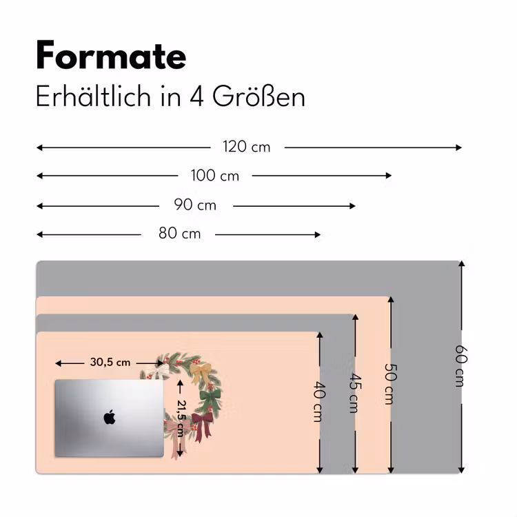 Schreibtischunterlage - Weihnachtskranz – Schleifen – Weihnachten — 5