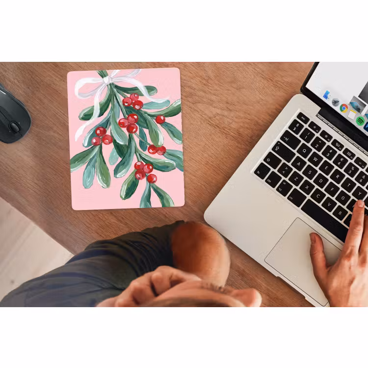 Mauspad - Pflanze – Weihnachten – Rosa — 2