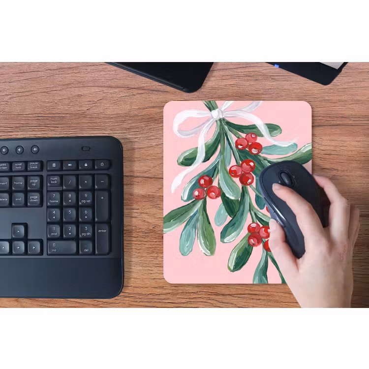 Mauspad - Pflanze – Weihnachten – Rosa — 3