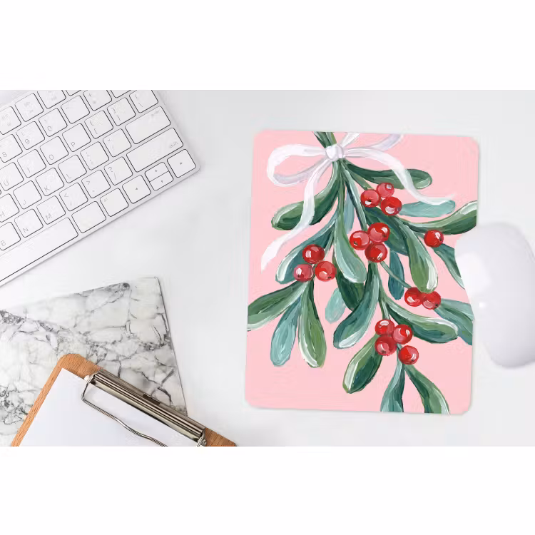 Mauspad - Pflanze – Weihnachten – Rosa — 4