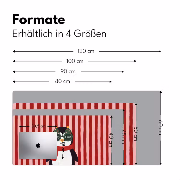 Schreibtischunterlage - Pinguin – Weihnachten – Illustration — 5