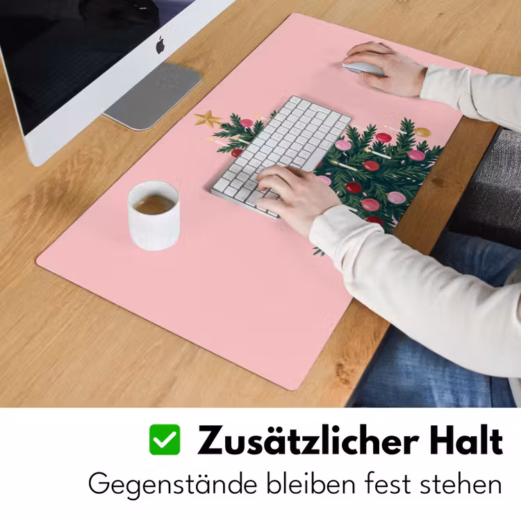 Schreibtischunterlage - Weihnachtsbaum – Weihnachten – Rosa — 3