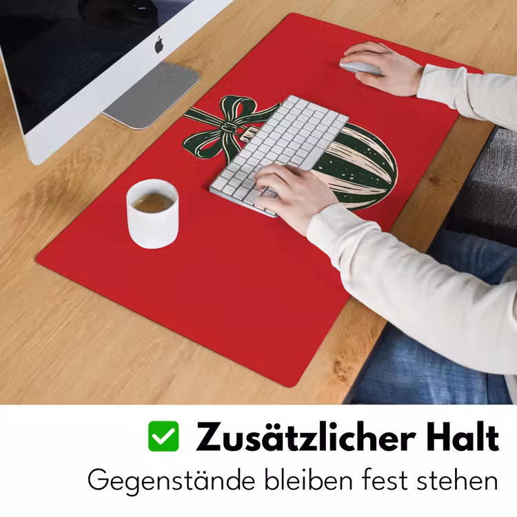 Schreibtischunterlage - Weihnachtskugel – Weihnachten – Rot — 3