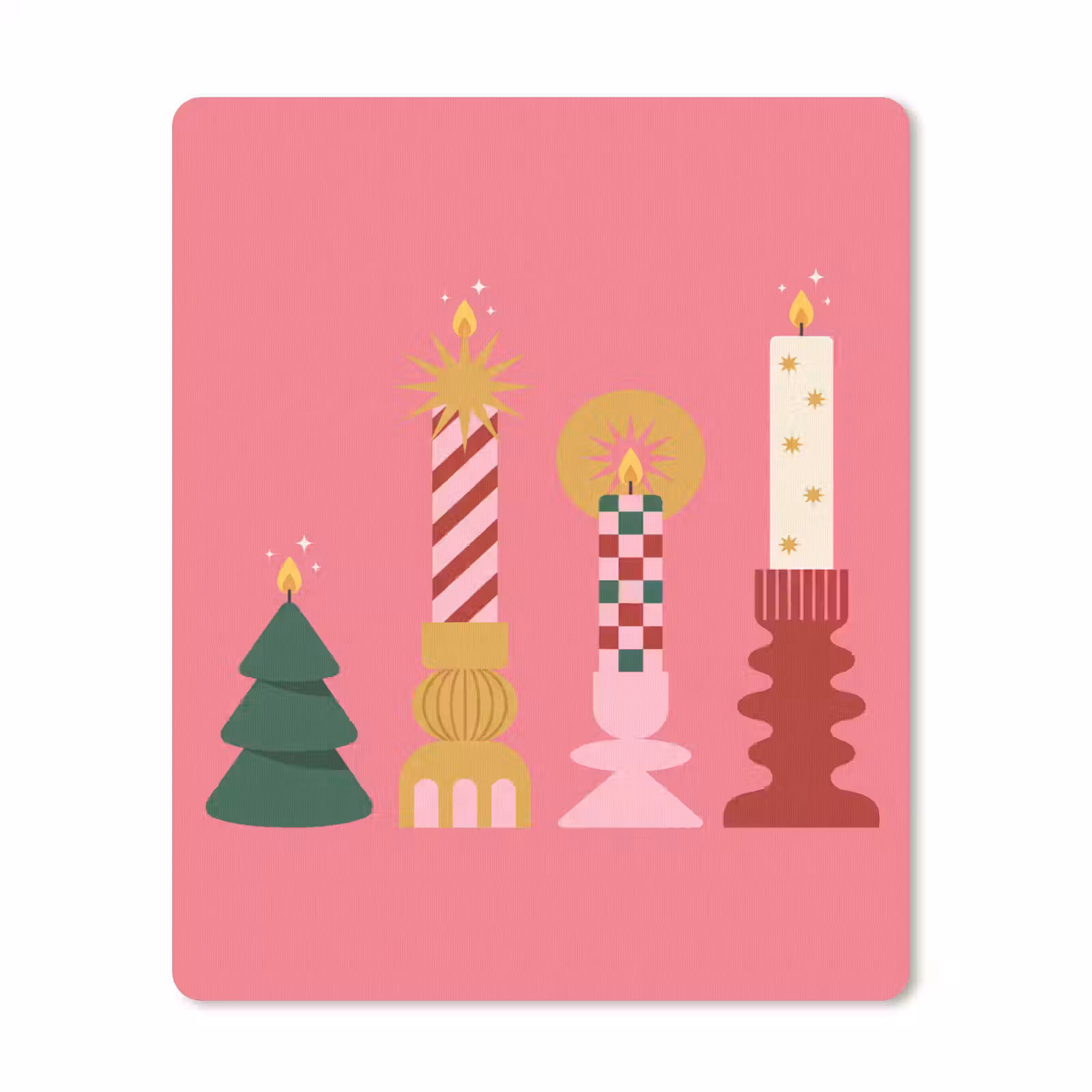 Mauspad - Kerzen – Party – Rosa — 1