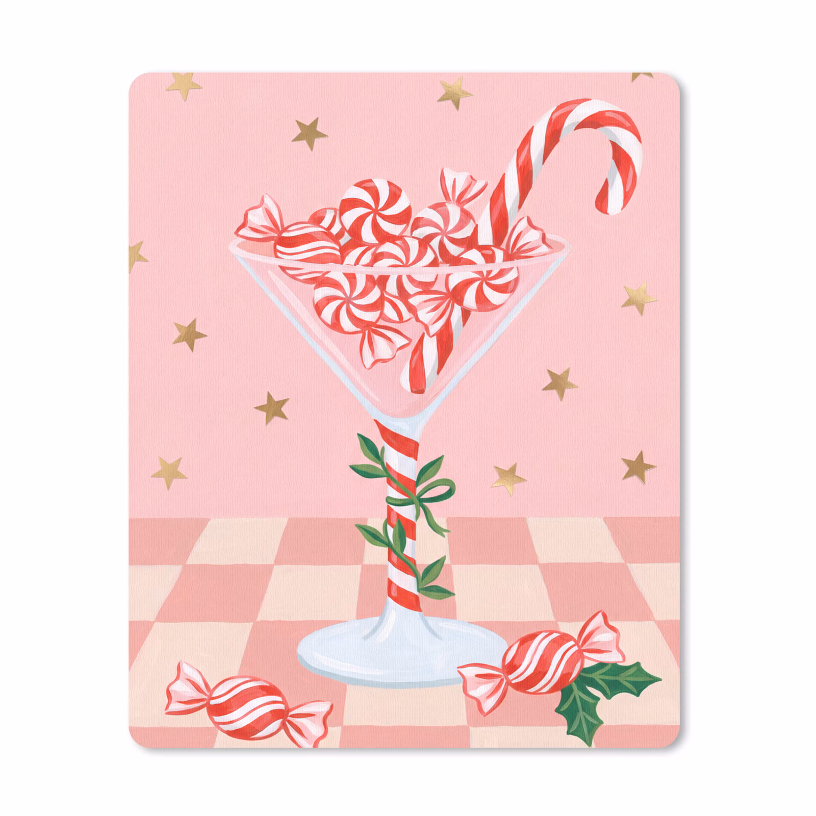 Mauspad - Süßigkeiten – Glas – Rosa — 1