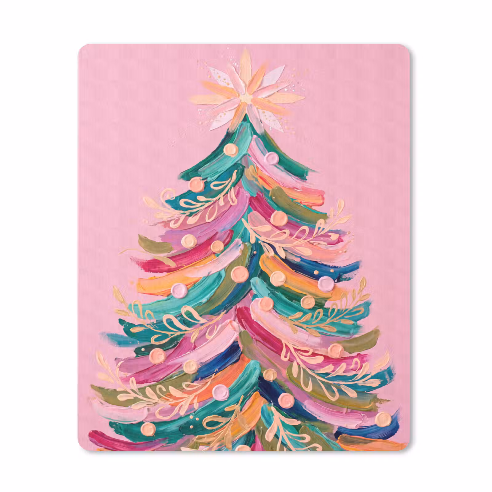 Mauspad - Weihnachtsbaum – Abstrakt – Bunt — 1